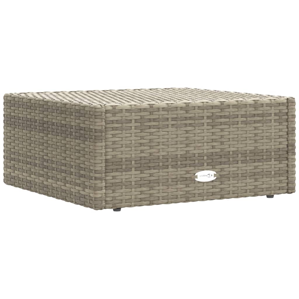 vidaXL 7-delige Loungeset met kussens poly rattan grijs