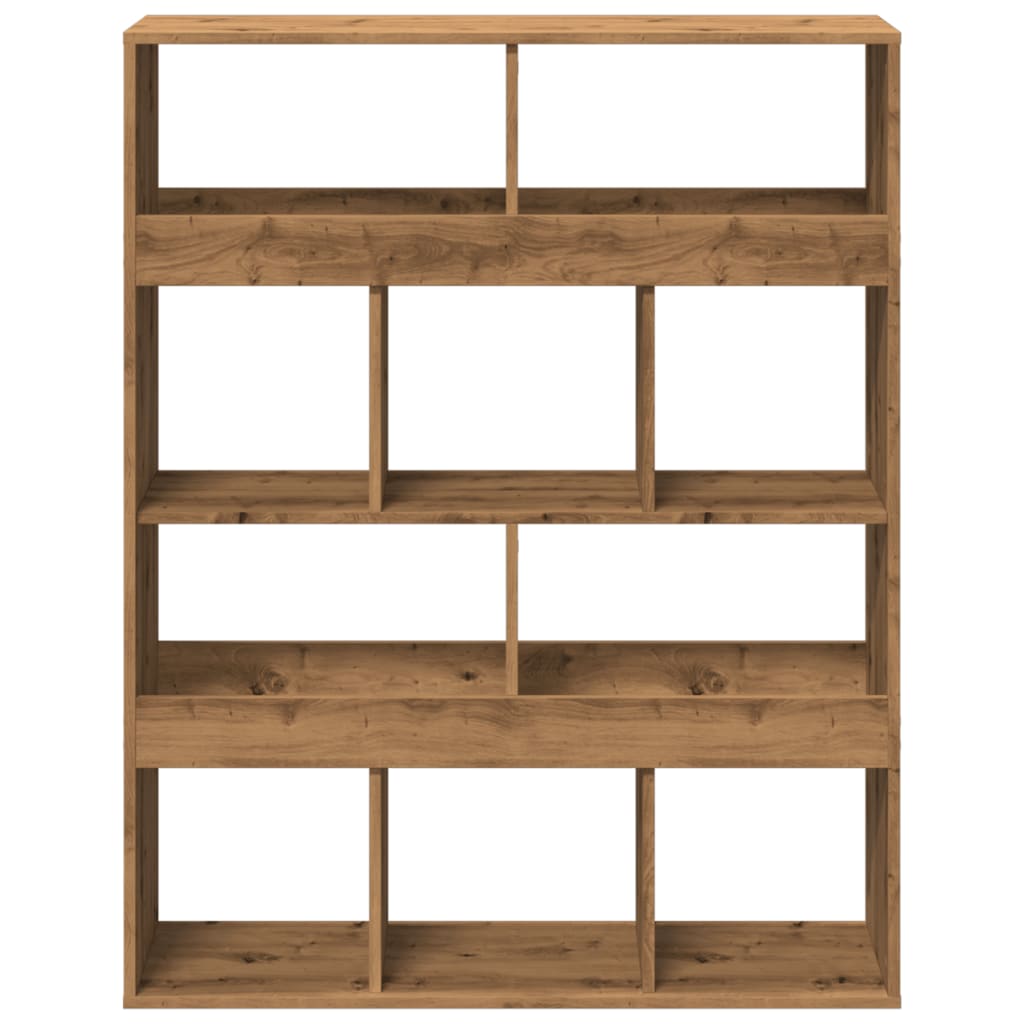 vidaXL Boekenkast 100x33x125,5 cm bewerkt hout artisanaal eikenkleurig