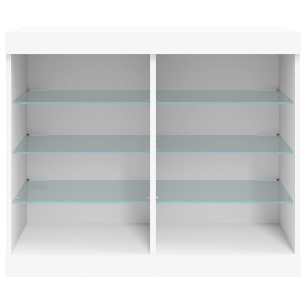 vidaXL Dressoir met LED-verlichting 81x37x67 cm wit