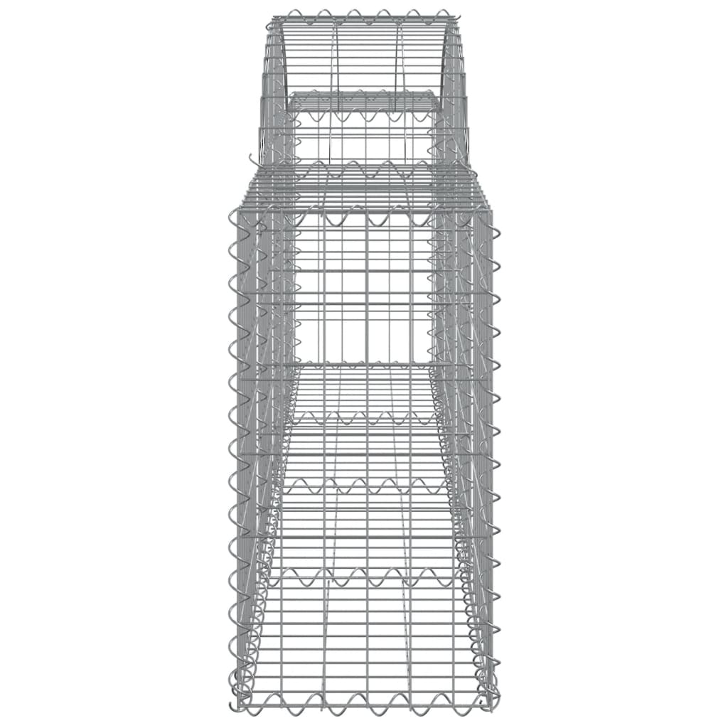 vidaXL Schanskorven 13 st gewelfd 200x30x60/80 cm gegalvaniseerd ijzer