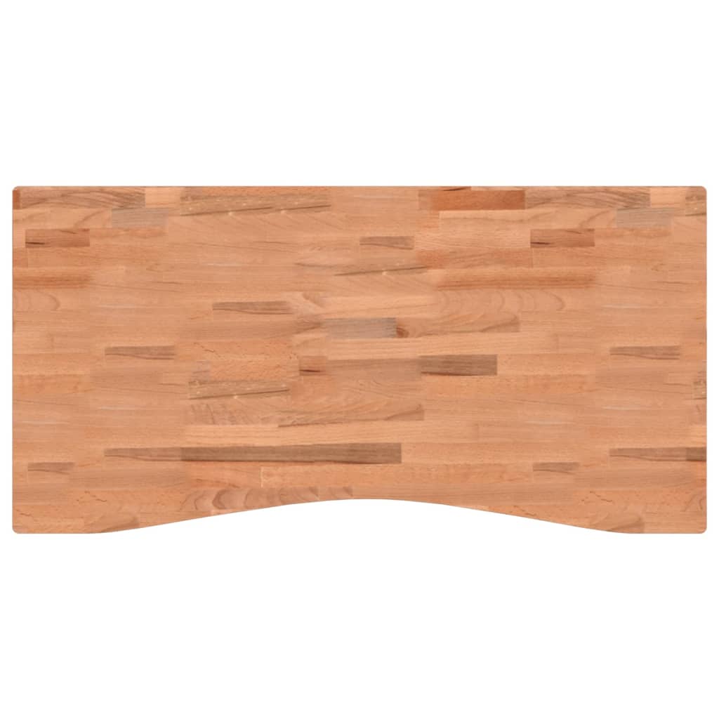 vidaXL Bureaublad 110x(50-55)x2,5 cm massief beukenhout