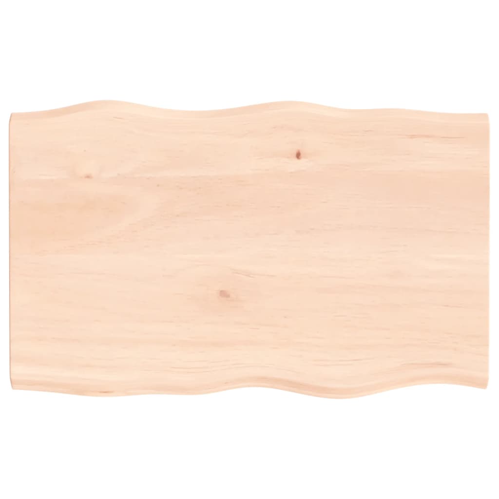 vidaXL Tafelblad natuurlijke rand 80x50x2 cm massief eikenhout