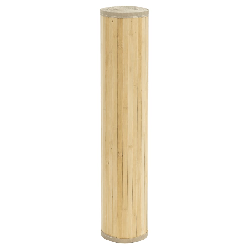 vidaXL Vloerkleed rechthoekig 100x400 cm bamboe lichtnaturel