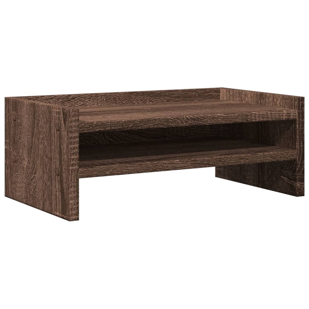 vidaXL Monitorstandaard 42x24x16 cm bewerkt hout bruin eikenkleurig