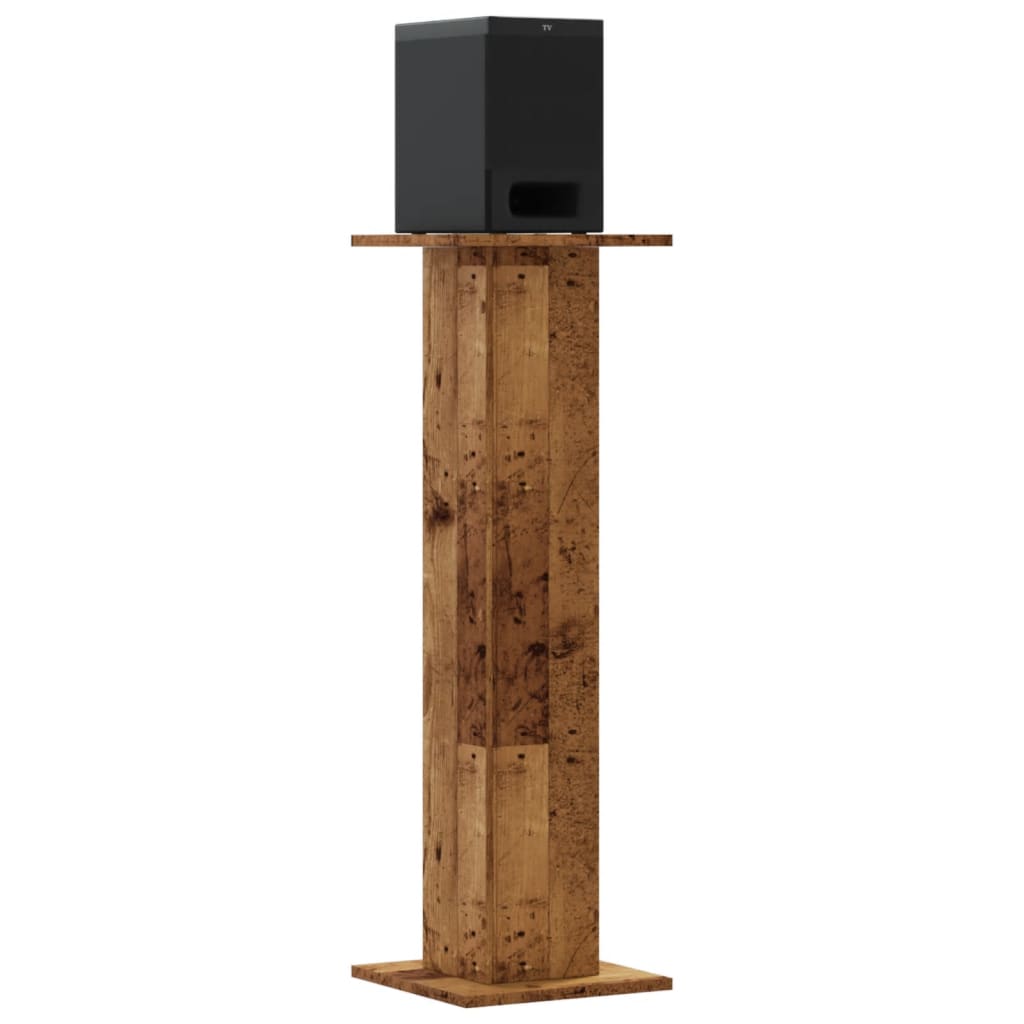 vidaXL Speakerstandaards 2 st 30x30x95 cm bewerkt hout oud houtkleurig