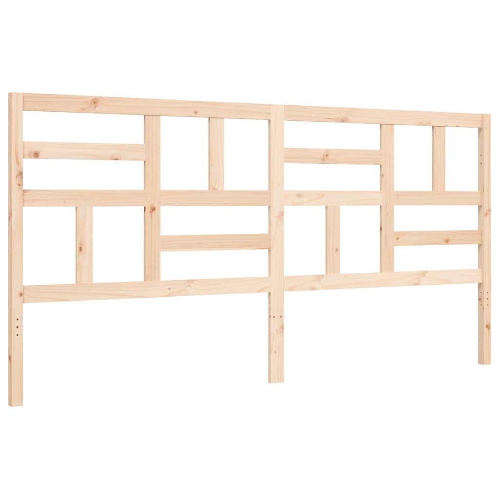 vidaXL Bedframe met hoofdbord massief hout