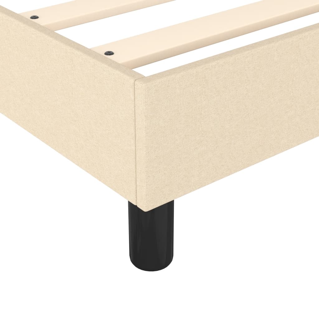 vidaXL Bedframe zonder matras 120x200 cm stof crèmekleurig