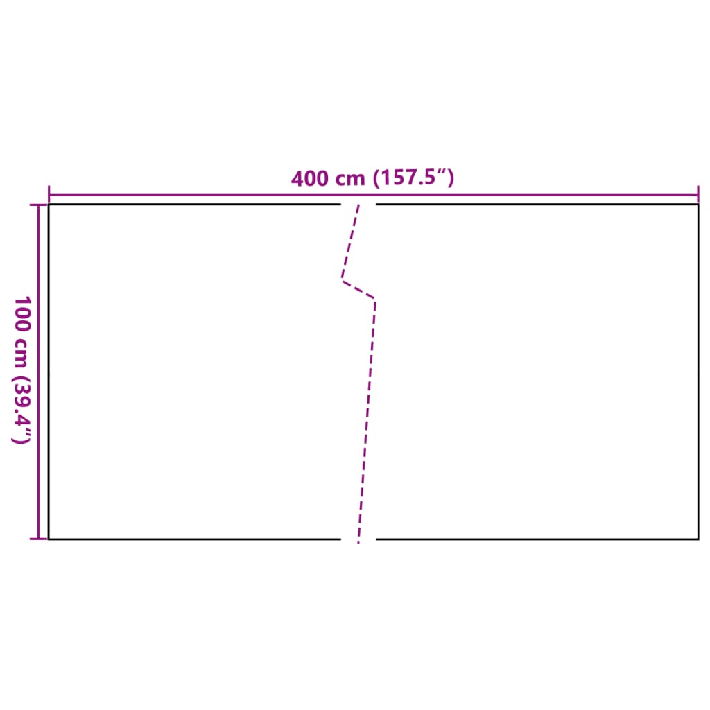 vidaXL Balkonscherm 400x100 cm poly rattan bruin en zwart