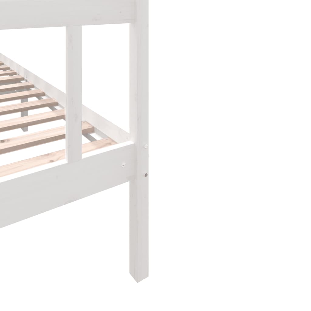 vidaXL Bedframe massief grenenhout wit 180x200 cm