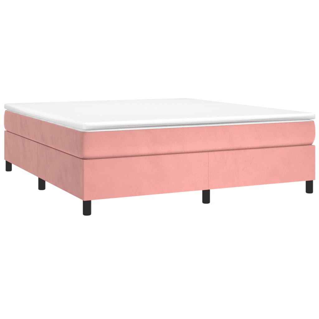 vidaXL Bedframe fluweel roze 200x200 cm