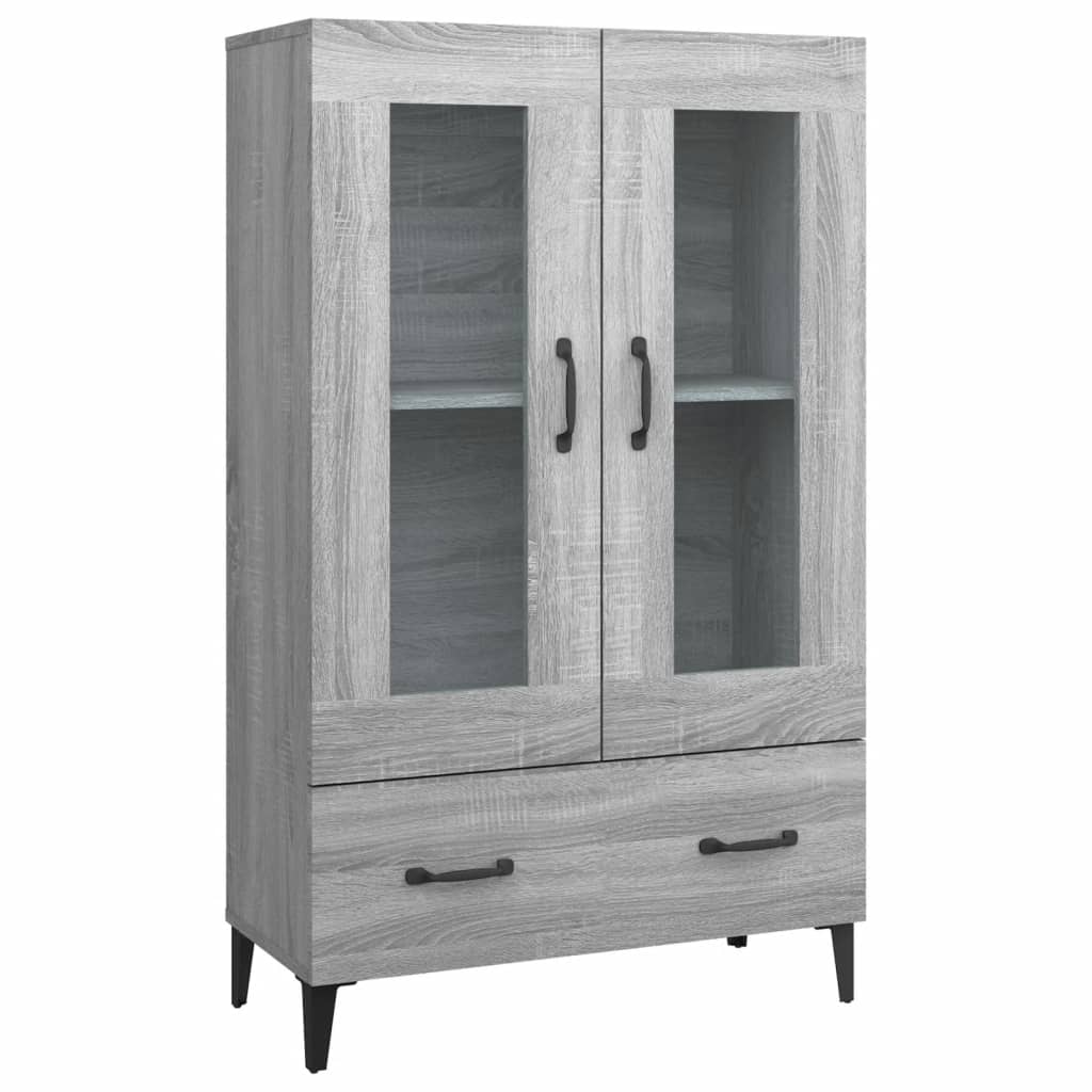 vidaXL Hoge kast 70x31x115 cm bewerkt hout grijs sonoma eikenkleurig