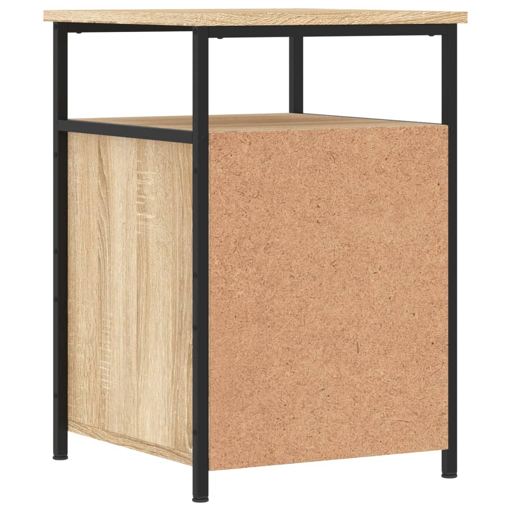 vidaXL Nachtkastjes 2 st 40x42x60 cm bewerkt hout sonoma eikenkleurig