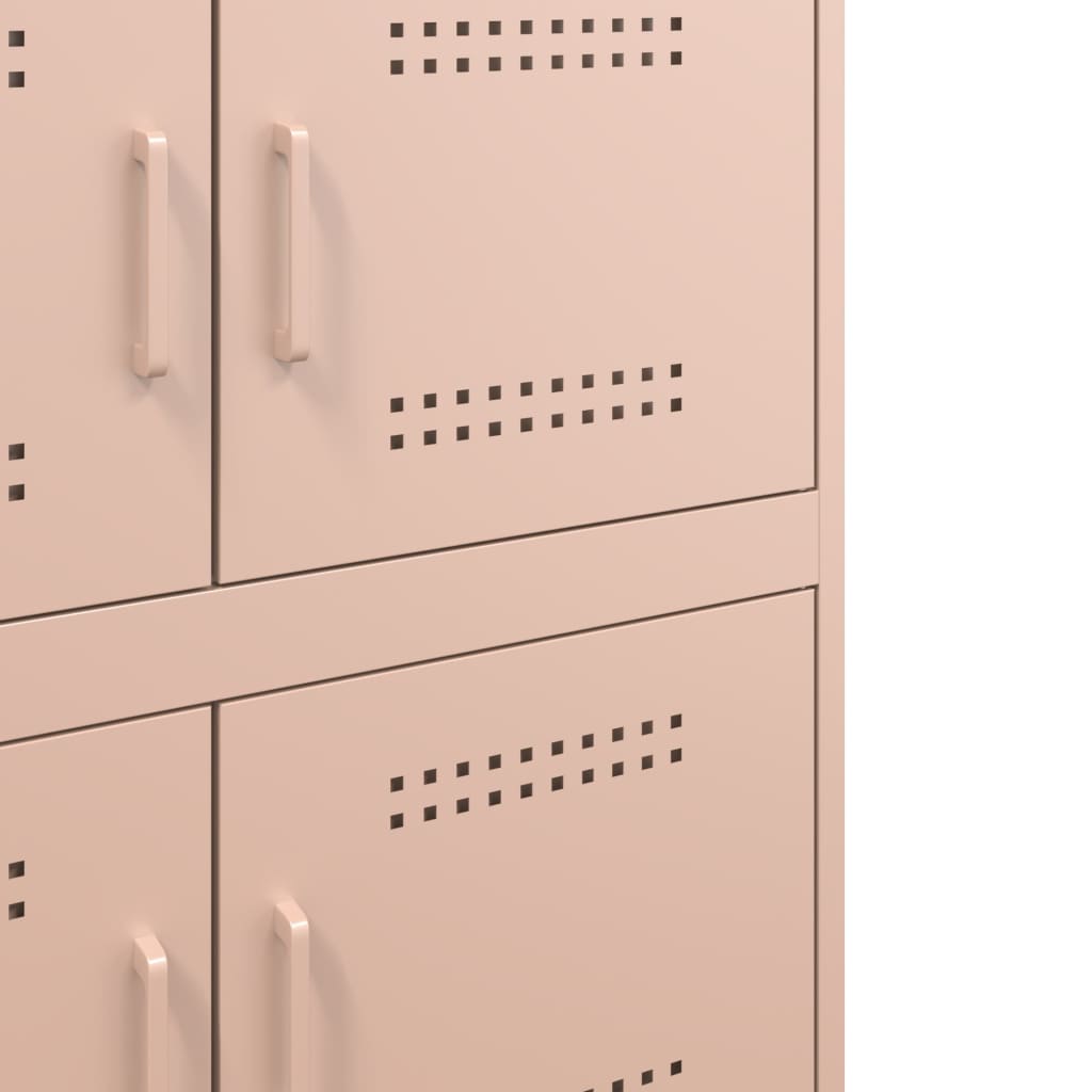 vidaXL Dressoir 68x39x79 cm staal roze