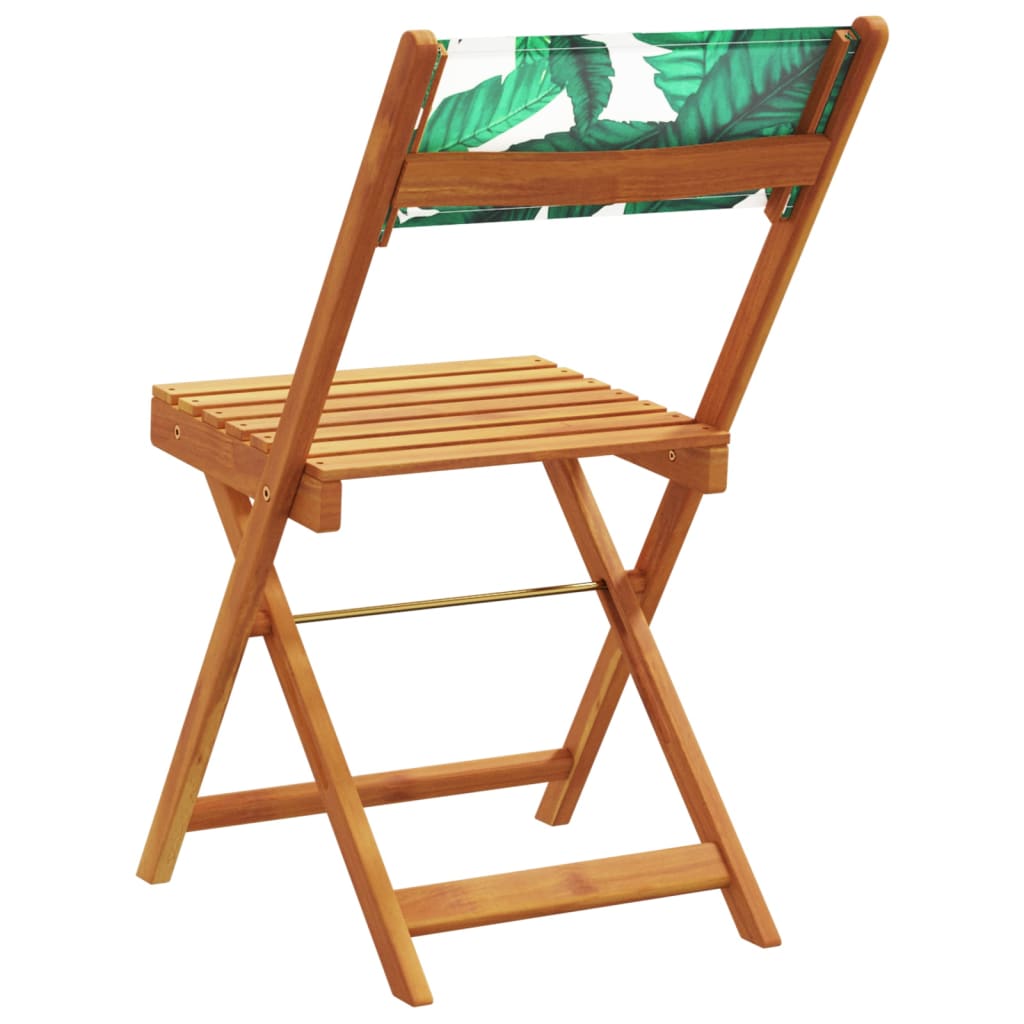 vidaXL Tuinstoelen 4 st inklapbaar stof en massief hout groen