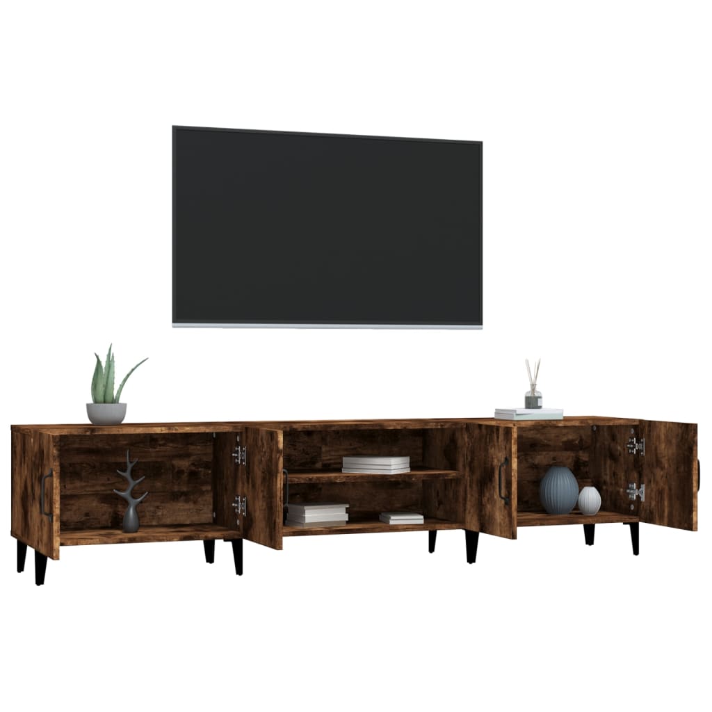 vidaXL Tv-meubel 180x31,5x40 cm bewerkt hout gerookt eikenkleurig