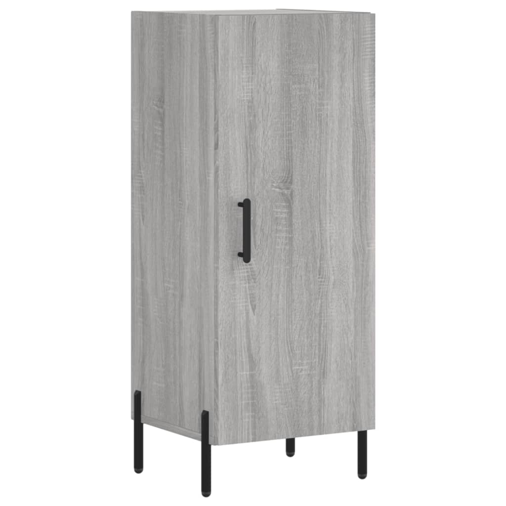 vidaXL Hoge kast 34,5x34x180 cm bewerkt hout grijs sonoma eikenkleurig