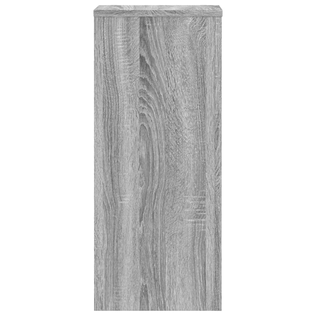 vidaXL Plantenstandaards 2 st 30x30x70 cm bewerkt hout grijs sonoma