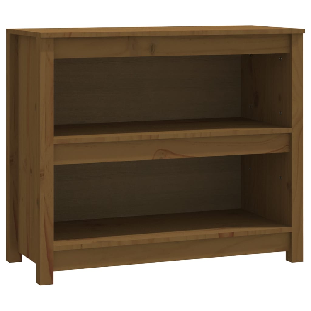 vidaXL Boekenkast 80x35x68 cm massief grenenhout honingbruin