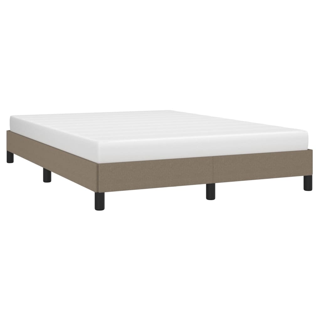 vidaXL Bedframe zonder matras stof taupe 140x190 cm