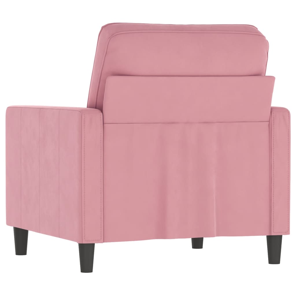 vidaXL Fauteuil 60 cm fluweel roze