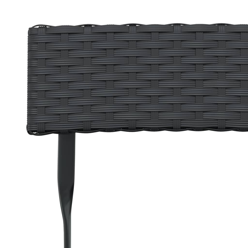 vidaXL Bistrostoelen 6 st inklapbaar poly rattan en staal zwart