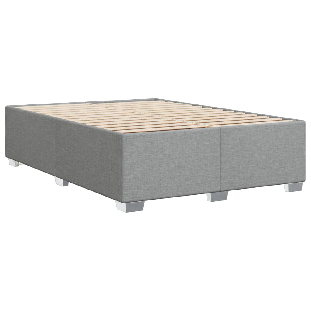 vidaXL Bedframe zonder matras stof lichtgrijs 140x200 cm