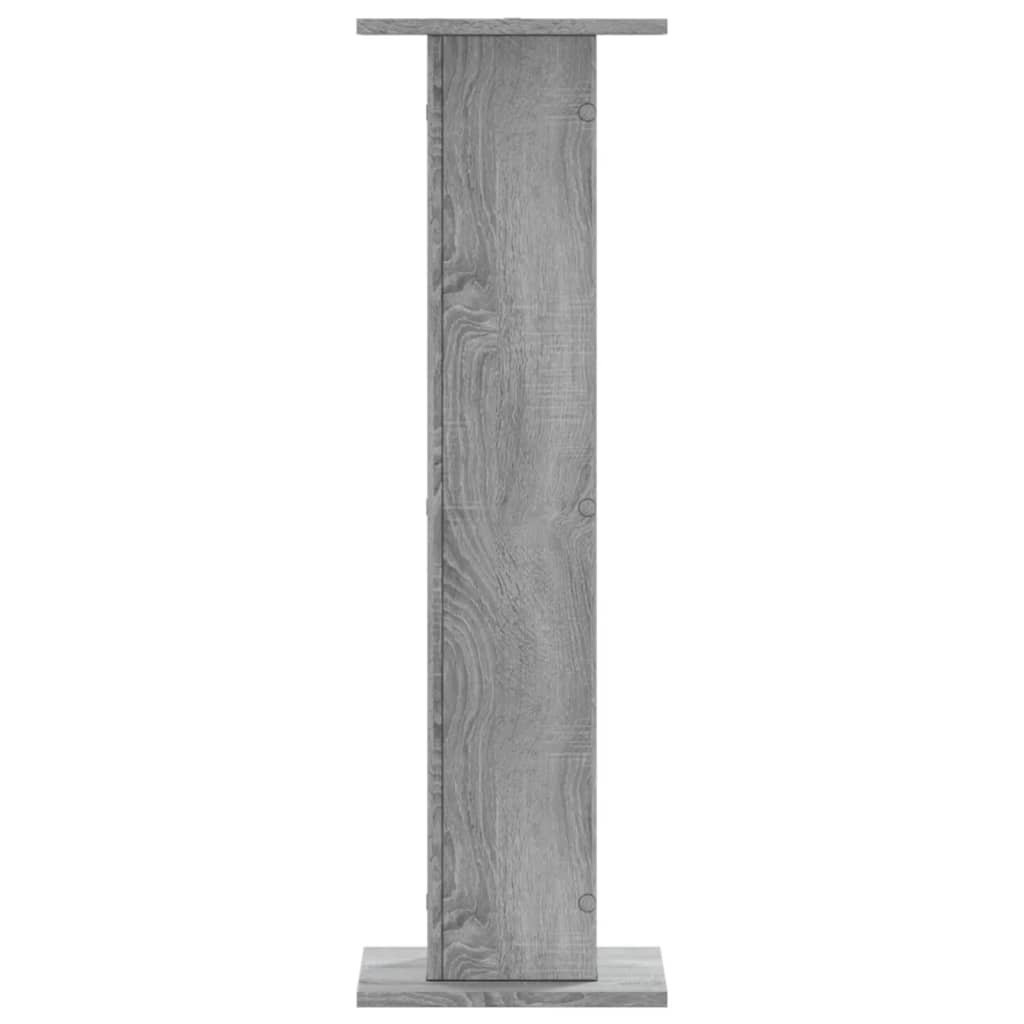 vidaXL Plantenstandaards 2 st 30x30x95 cm bewerkt hout grijs sonoma