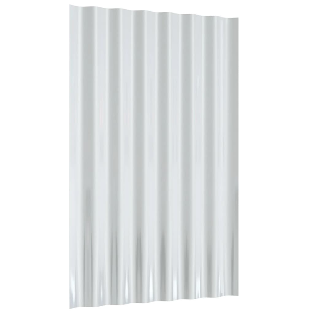 vidaXL Dakpanelen 12 st 60x36 cm gepoedercoat staal bruin