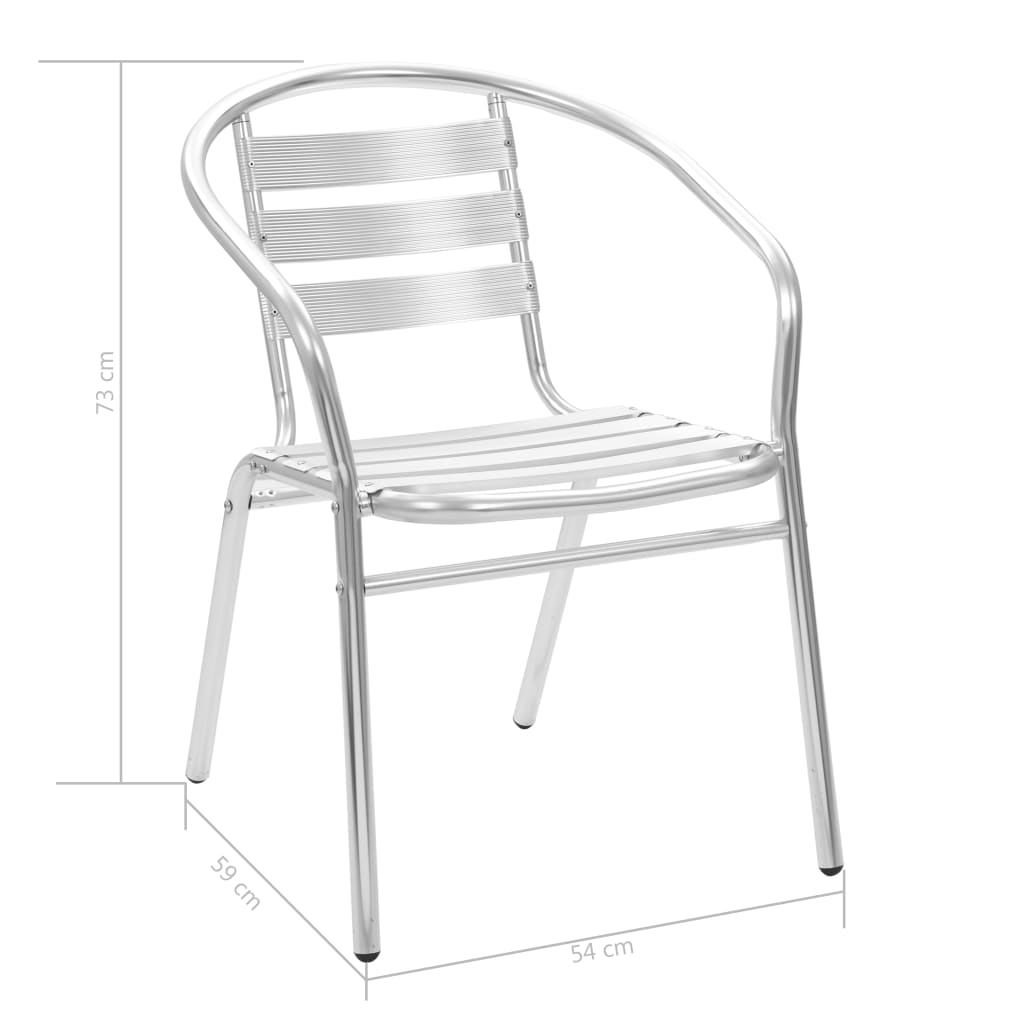 vidaXL Tuinstoelen stapelbaar 2 st aluminium