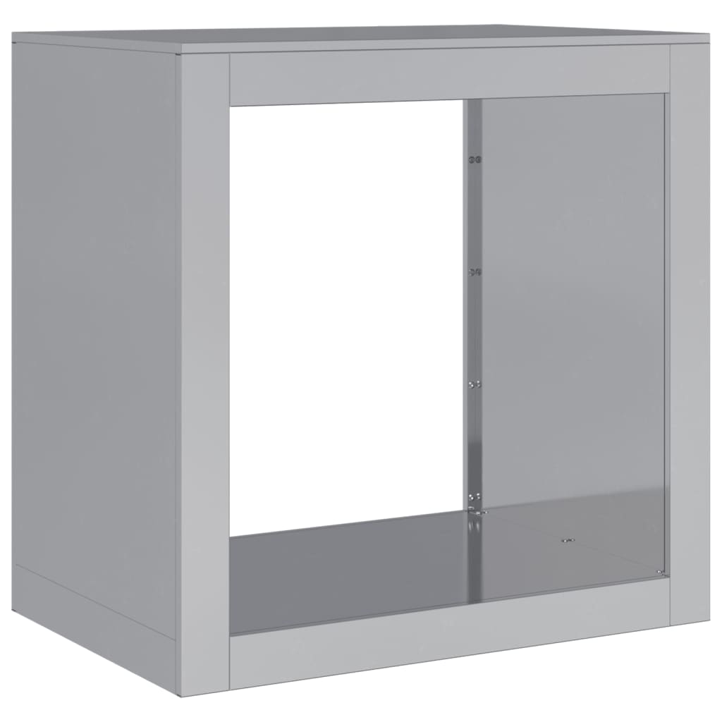 vidaXL Haardhoutrek 60x40x60 cm gegalvaniseerd staal