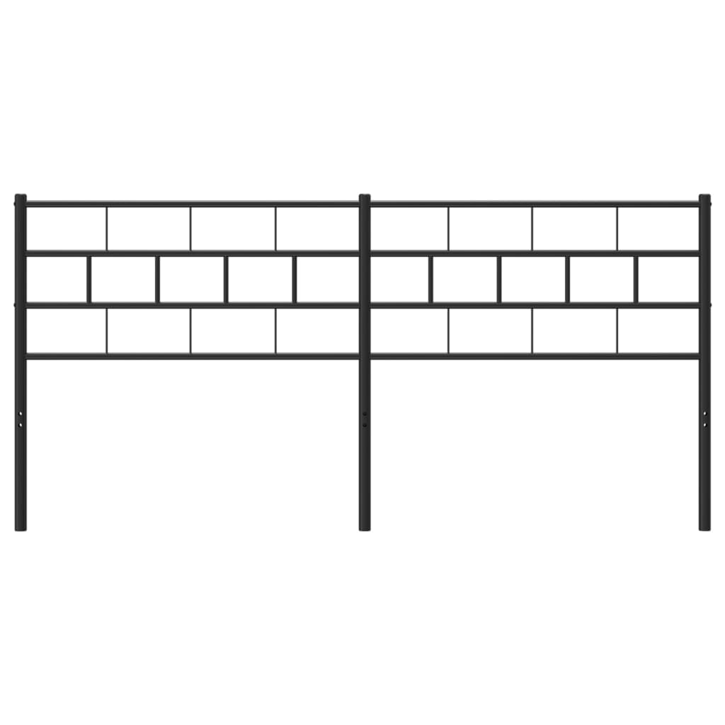 vidaXL Hoofdbord 180 cm metaal zwart