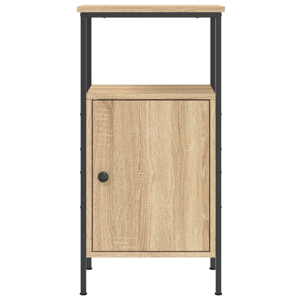 vidaXL Nachtkastje 41x31x80 cm bewerkt hout sonoma eikenkleurig