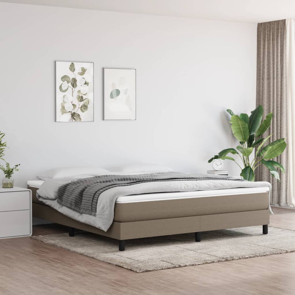 vidaXL Bedframe stof taupe 180x200 cm