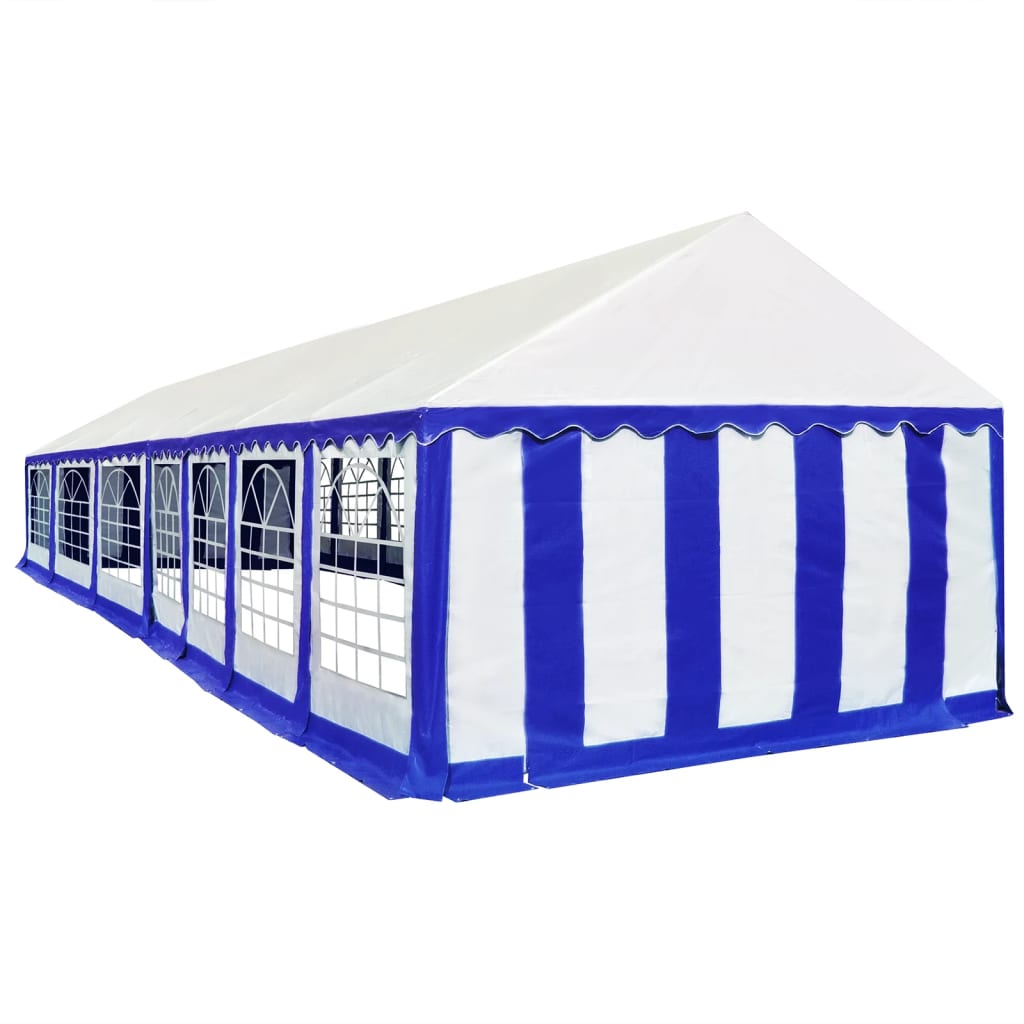 vidaXL Partytentdoek 6x14 m blauw en wit