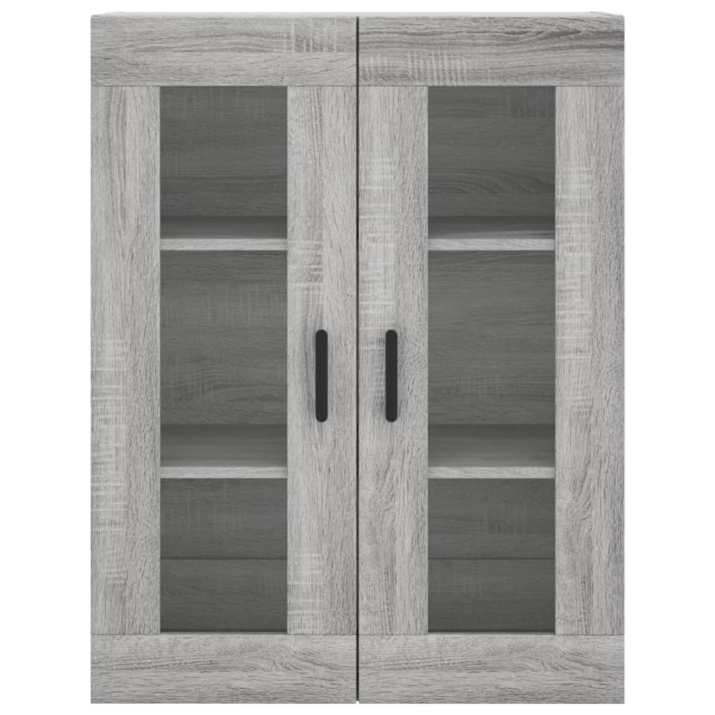 vidaXL Hoge kast 69,5x34x180 cm bewerkt hout grijs sonoma eikenkleurig