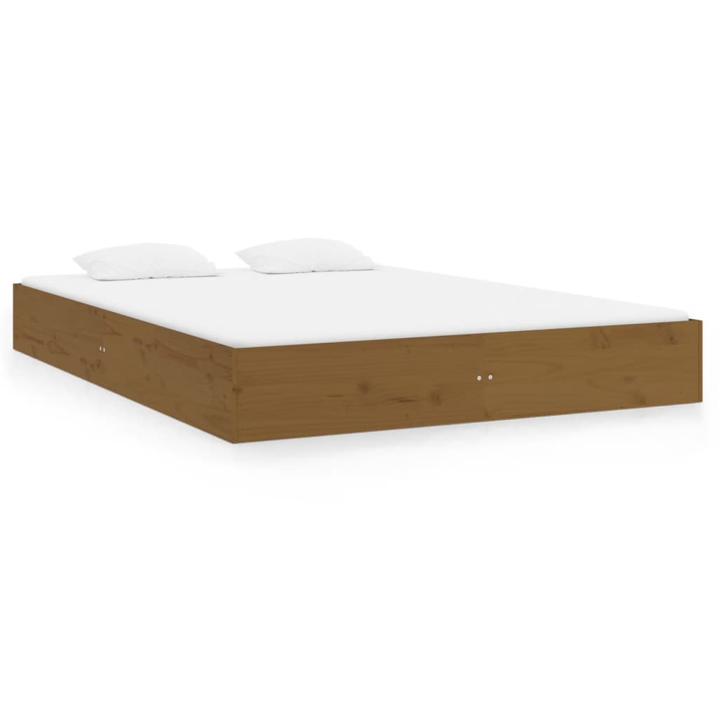 vidaXL Bedframe massief hout honingbruin 120x200 cm