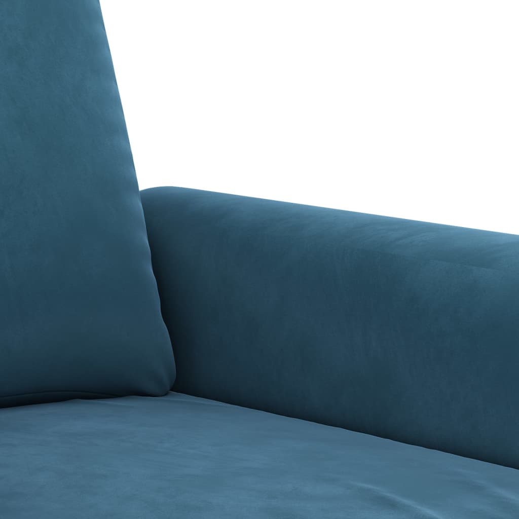 vidaXL 2-delige Loungeset met kussens fluweel blauw