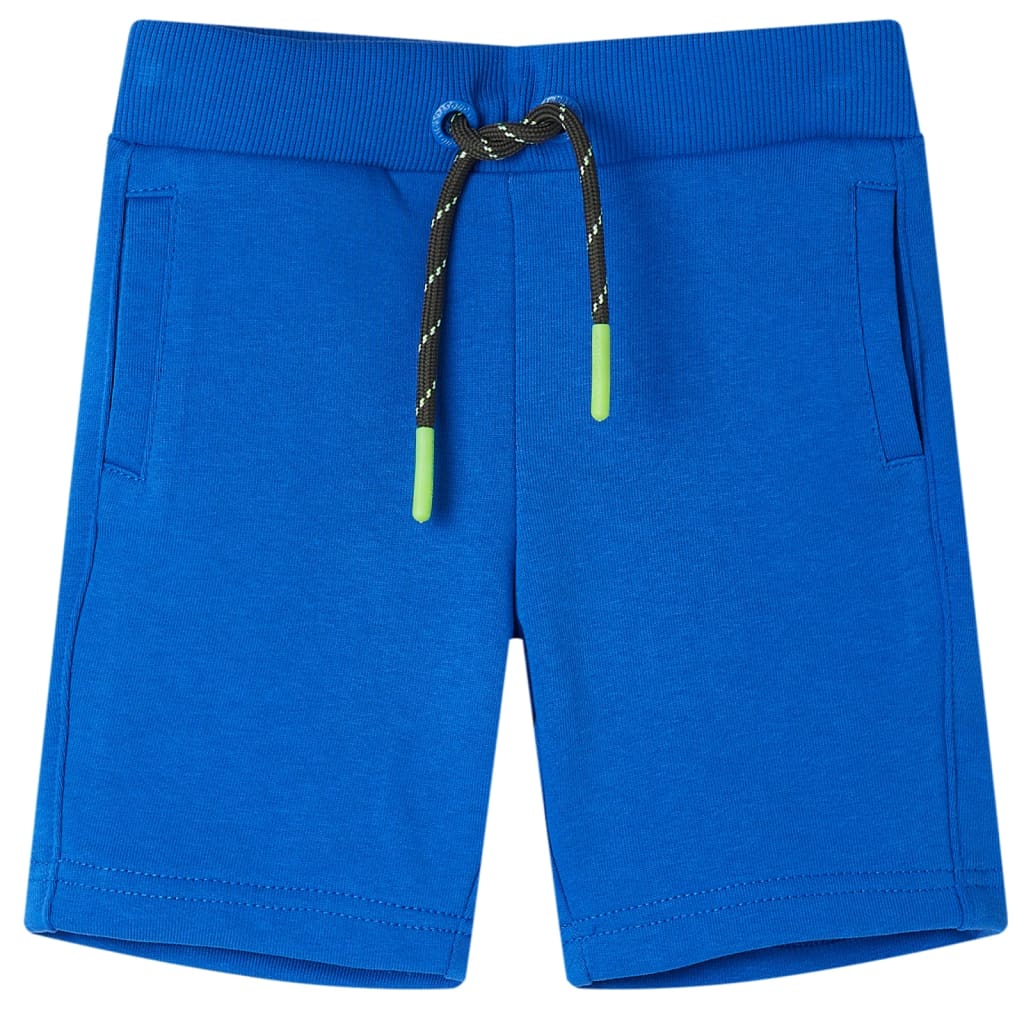 Kindershort met trekkoord 140 blauw