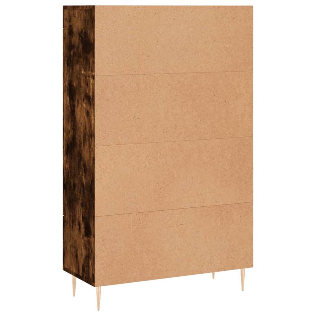 vidaXL Hoge kast 69,5x31x115 cm bewerkt hout gerookt eikenkleurig