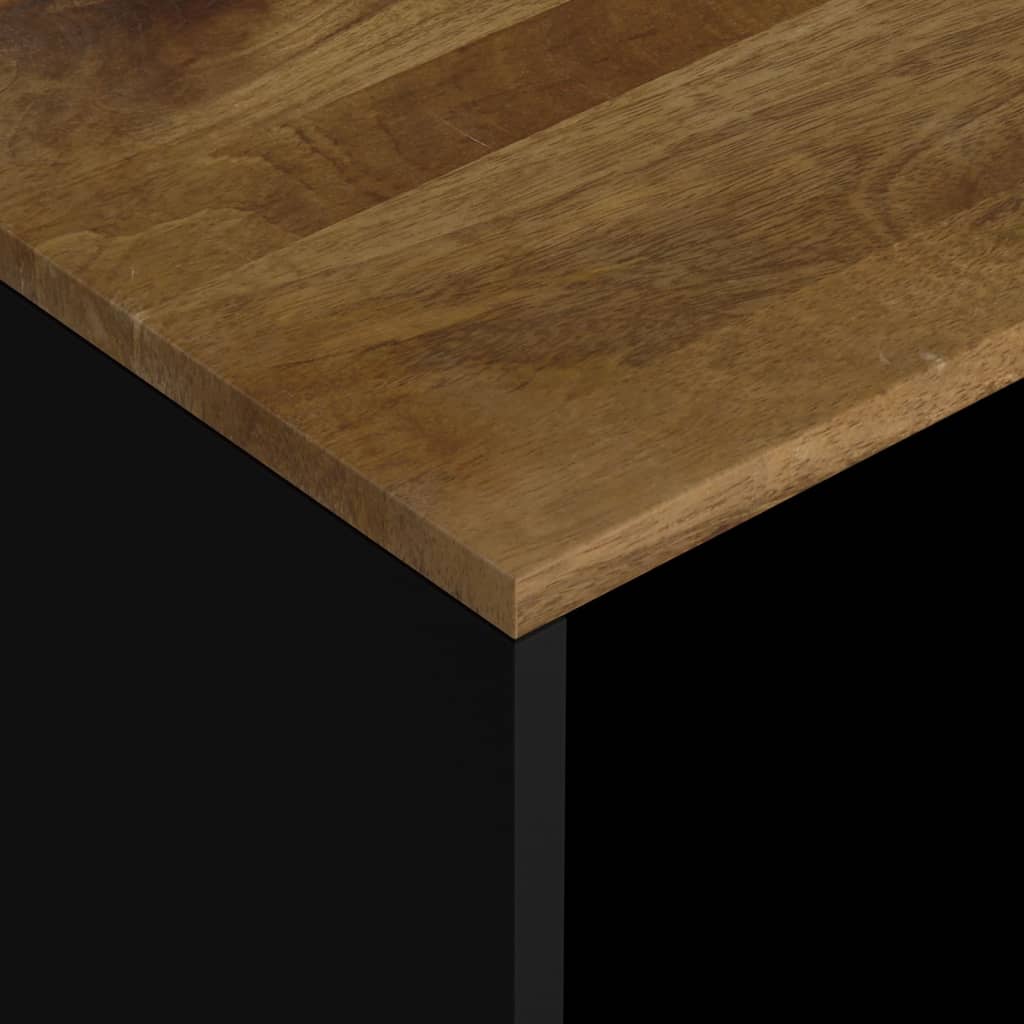 vidaXL Bijzettafel 40x31x46 cm massief mangohout en bewerkt hout