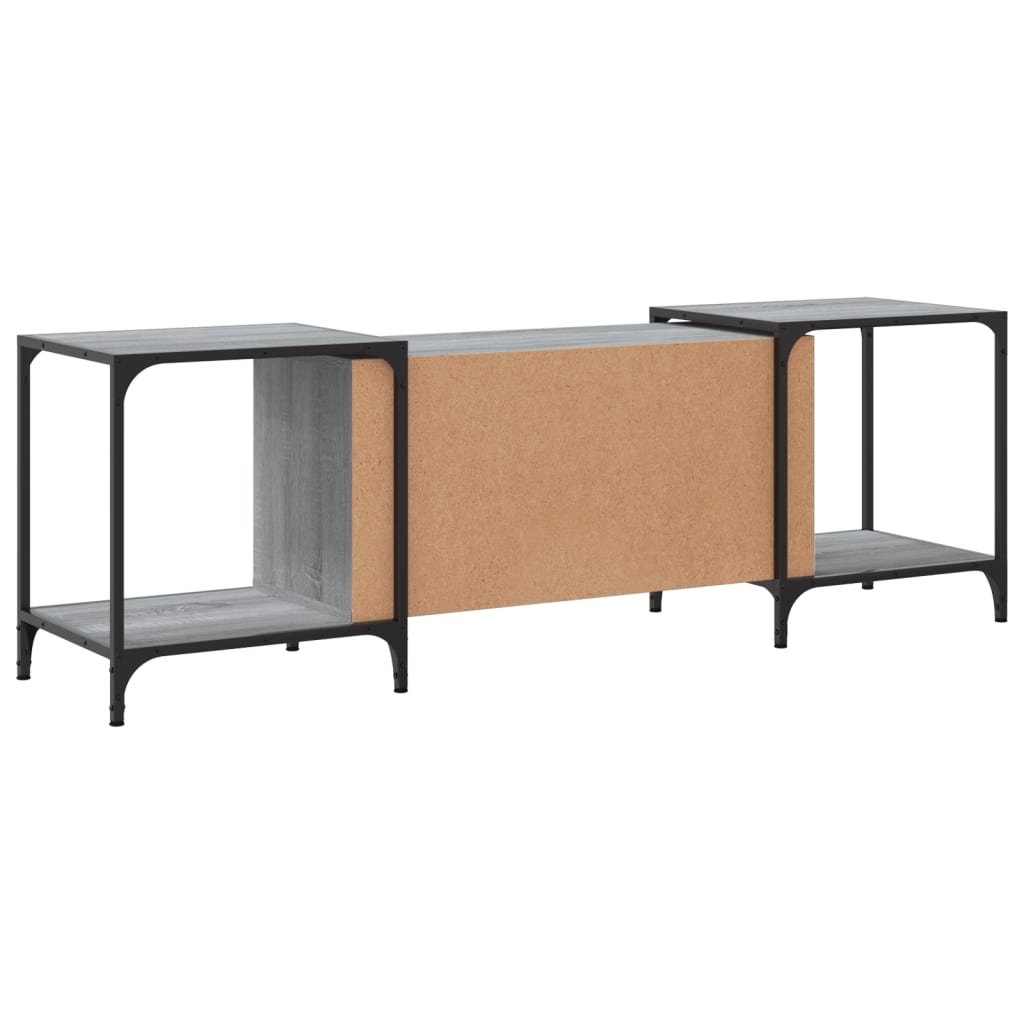 vidaXL Tv-meubel 153x37x50 cm bewerkt hout grijs sonoma eikenkleurig