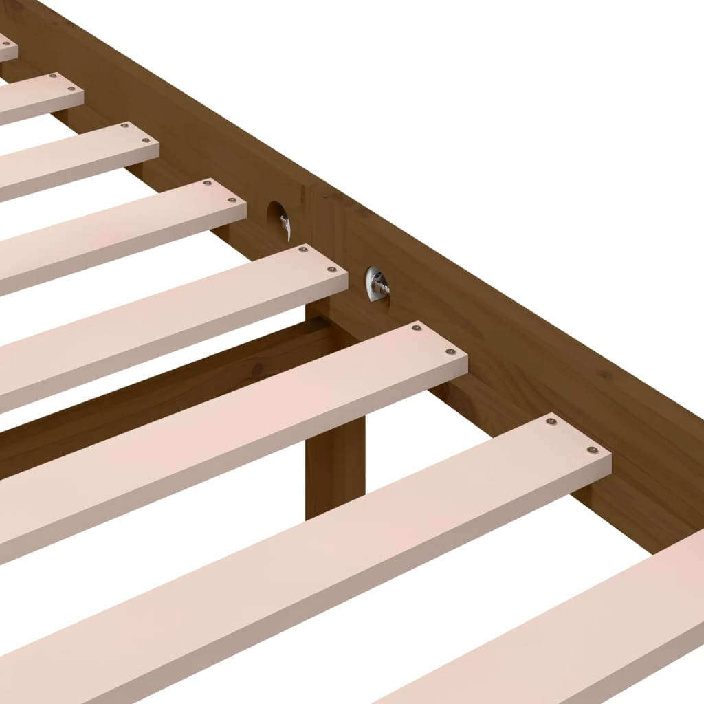 vidaXL Bedframe massief hout honingbruin 200x200 cm