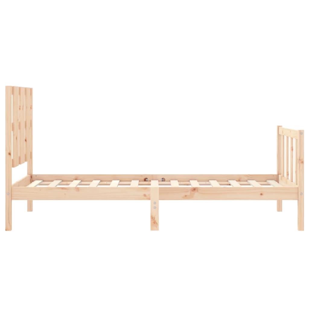 vidaXL Bedframe met hoofdbord massief hout