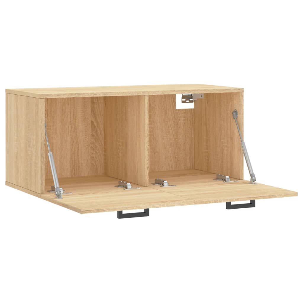 vidaXL Wandkast 80x36,5x35 cm bewerkt hout sonoma eikenkleurig