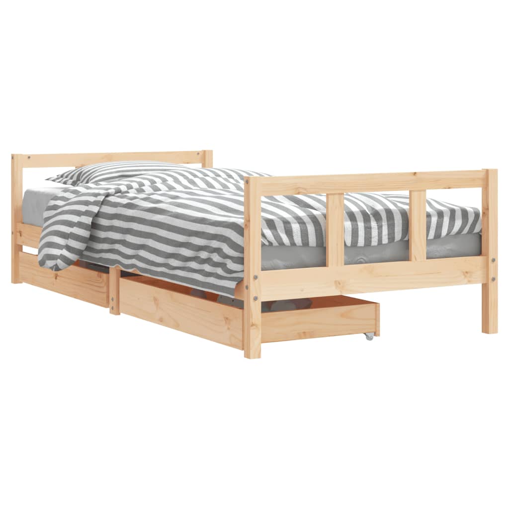 vidaXL Kinderbedframe 90x200 cm massief grenenhout