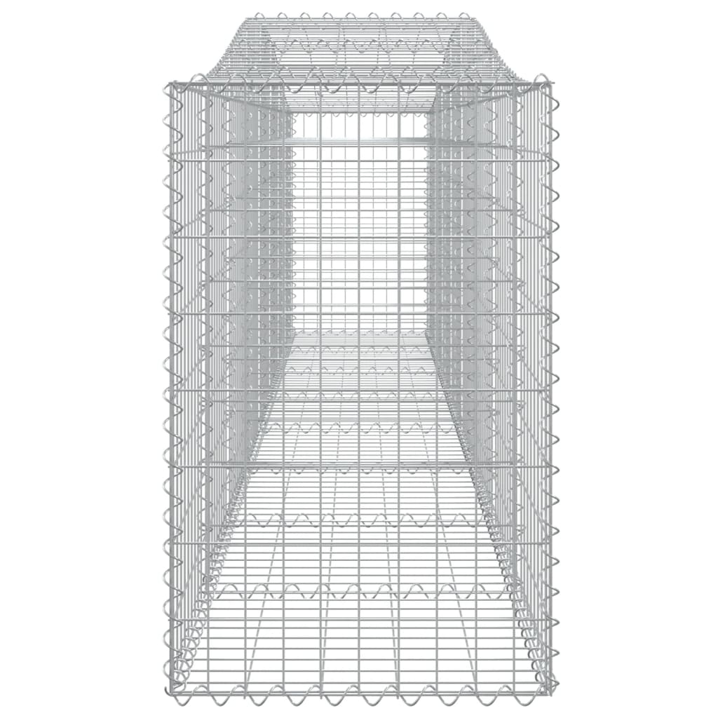 vidaXL Schanskorven 10 st gewelfd 400x50x80/100 cm ijzer