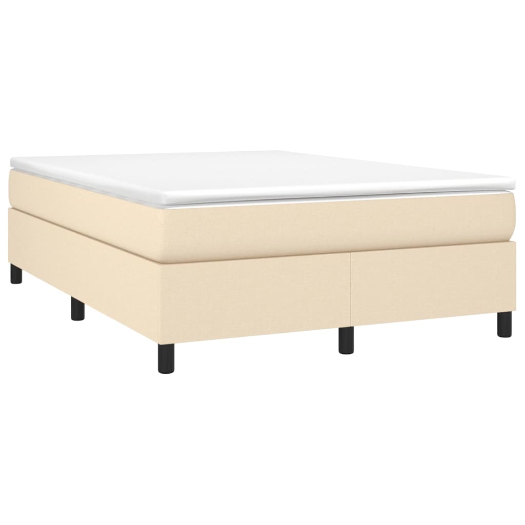 vidaXL Bedframe stof crèmekleurig 140x190 cm