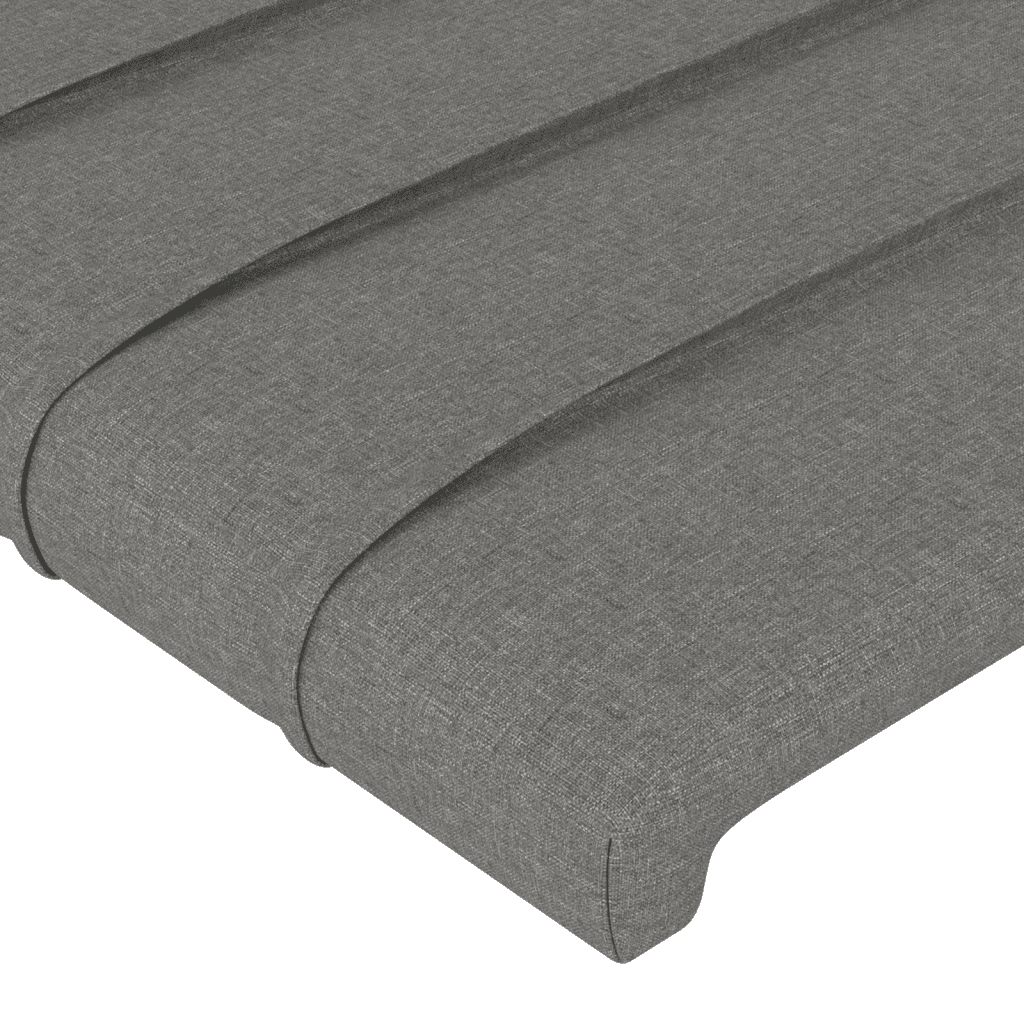 vidaXL Boxspring met matras stof donkergrijs 140x200 cm