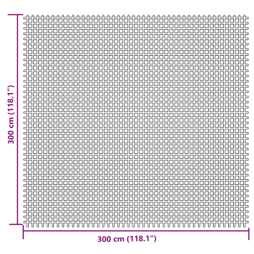 vidaXL Kampeerkleed 3x3 m crèmekleurig