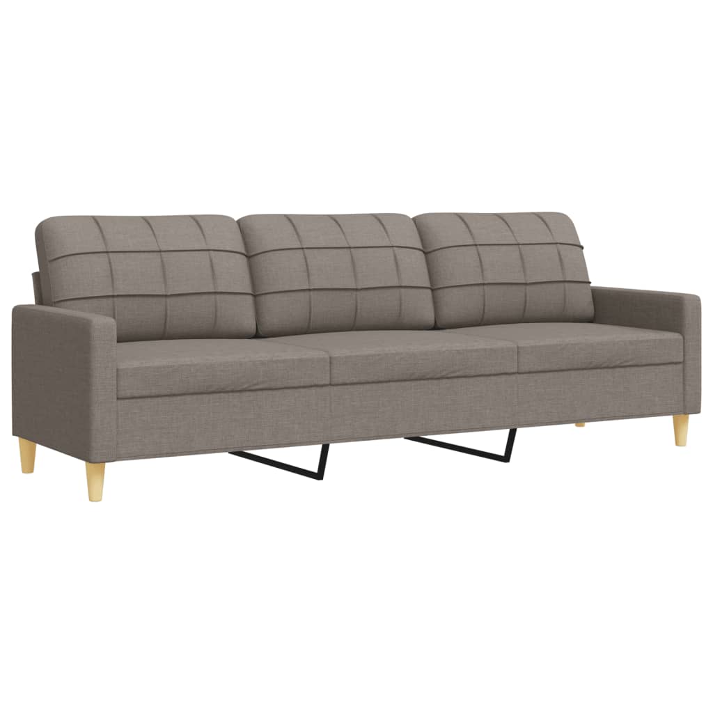 vidaXL 3-delige Loungeset stof taupe